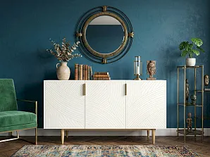 красивый Комод с тремя дверками "Лайн (Line)" LN02/GR1/beige в интернет-магазине в Санкт-Петербурге