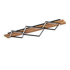 красивые 901936 Светодиодный настенно-потолочный светильник BOYAL, 2X13W 1X16W(LED LED), 3000K, 3500 2200lm, сталь, дерево, черный, коричневый , белый на заказ в Санкт-Петербурге