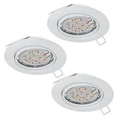75349 Комплект светодиодных встраиваемых светильников EINBAUSPOT LED, 3x3W (GU10), 87х87, сталь, белый в интерьере в Санкт-Петербурге