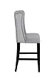 Дизайнерский барный стул Skipton Grey Velvet №2 в Санкт-Петербурге