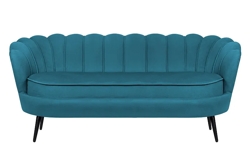 Диван для гостиниц Pearl Triple Marine Velvet на черных ножках в Санкт-Петербурге Диван для гостиниц Pearl Triple Marine Velvet на черных ножках