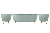 Комплект кресел и дивана ракушка Pearl Triple Green №2 в Санкт-Петербурге