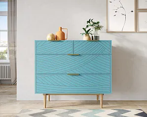 Комод с четыремя ящиками "Лайн (Line)" LN14/GR1/blue в интернет-магазине в Санкт-Петербурге