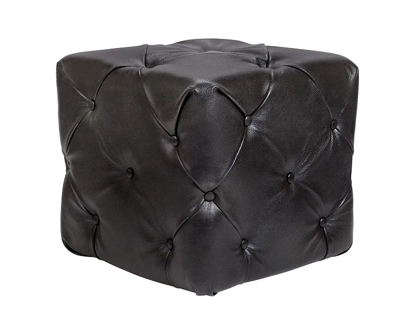 Дизайнерский пуф Amrit Black Leather в Санкт-Петербурге Дизайнерский пуф Amrit Black Leather