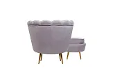 Кресло с пуфом ракушка Pearl Grey №2 в Санкт-Петербурге