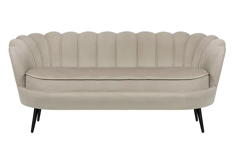 Диван ракушка для гостиниц Pearl Triple Taupe на черных ножках в Санкт-Петербурге Диван ракушка для гостиниц Pearl Triple Taupe на черных ножках