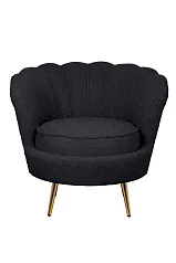 купить красивое Низкое кресло ракушка Pearl Black Boucle в Санкт-Петербурге