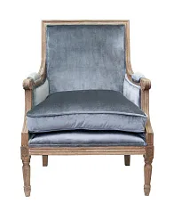 фото Классическое кресло Coolman Grey Velvet в интерьере в Санкт-Петербурге