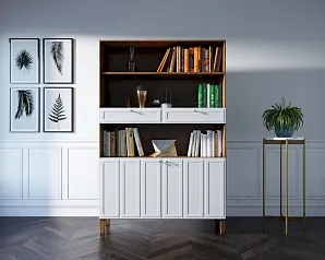 Стеллаж широкий двухстворчатый "Андерсен (Andersen)" арт AN17WH в Санкт-Петербурге