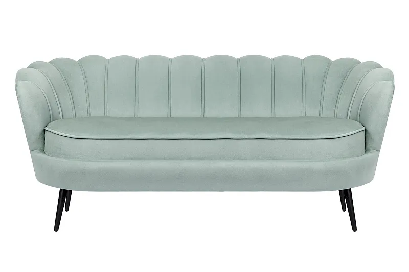 Диван ракушка для гостиниц Pearl Triple Green на черных ножках в Санкт-Петербурге Диван ракушка для гостиниц Pearl Triple Green на черных ножках
