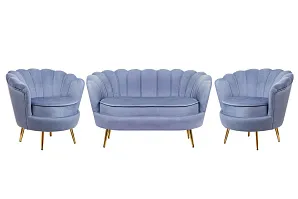 купить стильный Комплект кресел и дивана ракушка Pearl Double Blue в интернет-магазине в Санкт-Петербурге