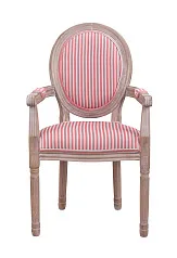 стильный Мягкий стул с подлокотниками Volker Arm Pink Pinstripe на заказ в Санкт-Петербурге
