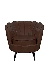 красивое Низкое кресло ракушка Pearl Brown V2 на черных ножках в Санкт-Петербурге