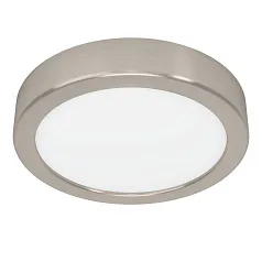 заказать 900583 Накладной светильник диммируемый FUEVA 5, 11W (LED), 3000K, ?160, сталь, матовый никель / пластик, белый в Санкт-Петербурге