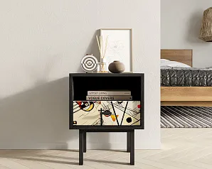 заказать Тумбочка с нижним ящиком "Эмерсон (Emerson)" by Kandinsky арт EM17/Print_01 в интернет-магазине в Санкт-Петербурге