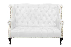 фото Кожаный дизайнерский диван лофт Royal Sofa White в интерьере в Санкт-Петербурге