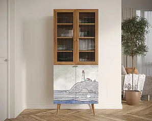 Буфет "Бербер (Berber)" малый арт BB30/Print_51 в интерьере в Санкт-Петербурге