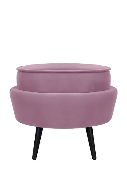 Пуф Pearl Adorn Pink на черных ножках в Санкт-Петербурге Пуф Pearl Adorn Pink на черных ножках
