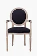 Мягкий стул с подлокотниками Delo Arm Black Velvet №0 в Санкт-Петербурге