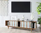 Консоль в Скандинавском стиле под TV "Бруни (Bruni) принт 1" арт BR-22/print_1 №1