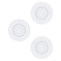 купить 98633 Комплект встраиваемых светильников FUEVA 1, 3X2,8W (LED), 3000K, 1050lm, IP20/44, ?85, литой металл, белый / пластик, белый в интернет-магазине в Санкт-Петербурге