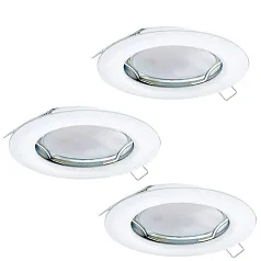 94235 Комплект светодиодных встраиваемых светильников PENETO, 3x3W (GU10), ?78, сталь, белый в интерьере в Санкт-Петербурге