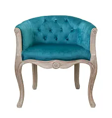 купить Низкое кресло ретро Kandy Blue Velvet в интернет-магазине в Санкт-Петербурге
