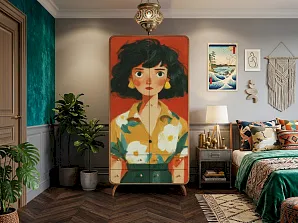 заказать Шкаф в скандинавском стиле "Эллипс (Ellipse)" с ящиками арт EL15/Art11 в Санкт-Петербурге
