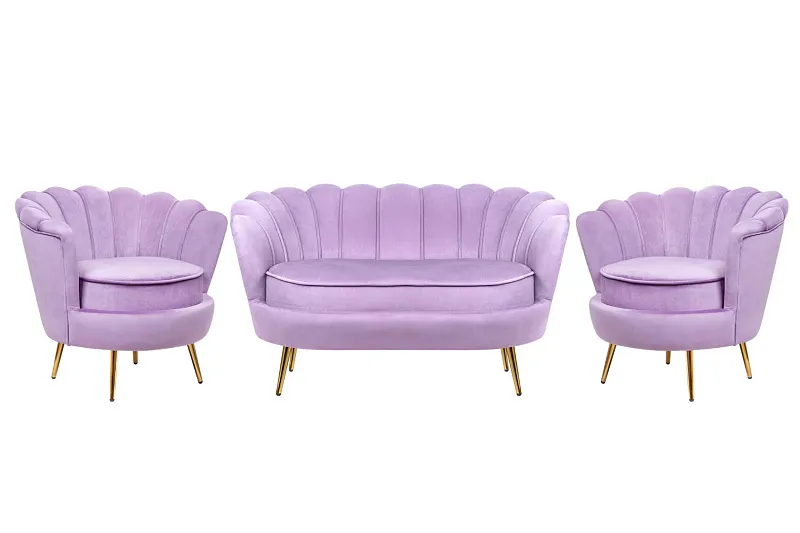 Комплект кресел и дивана ракушка Pearl Double Purple