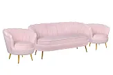 Комплект кресел и дивана ракушка Pearl Triple Pink V2 №1