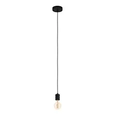 купить 43801 Подвесной потолочный светильник (люстра) YORTH, 1Х40W, E27, H1500, ?50, сталь, никель, черный в интернет-магазине в Санкт-Петербурге