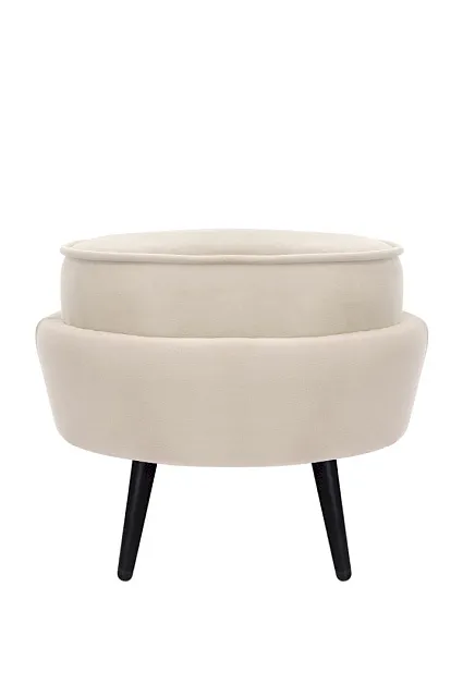 Пуф Pearl Adorn Beige на черных ножках в Санкт-Петербурге Пуф Pearl Adorn Beige на черных ножках