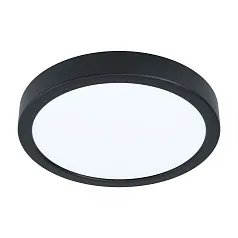 фото 99234 Светодиодный накладной светильник FUEVA 5, 17W (LED), ?210, H28, 2100lm, 4000K, сталь, черный в интерьере в Санкт-Петербурге