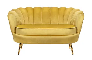 стильный Дизайнерский двухместный диван Pearl Double Yellow на заказ в Санкт-Петербурге