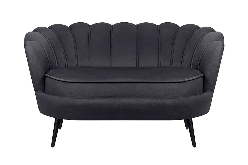 Дизайнерский диван Pearl Double Black на черных ножках в Санкт-Петербурге Дизайнерский диван Pearl Double Black на черных ножках