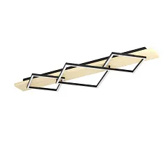 стильные 901931 Светодиодный настенно-потолочный светильник BOYAL, 2X13W 1X16W(LED LED), 3000K, 3500 2200lm, сталь, дерево, черный, коричневый, белый в Санкт-Петербурге