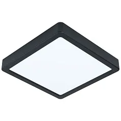 99256 Светодиодный накладной светильник FUEVA 5, 17W (LED), 210х210, H28, 2100lm, 4000K, сталь, черн в интернет-магазине в Санкт-Петербурге
