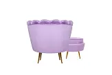 Кресло с пуфом ракушка Pearl Purple №2 в Санкт-Петербурге