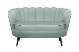 Диван ракушка Pearl Double Green на черных ножках №0