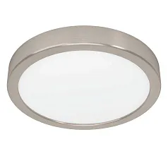 купить 900584 Накладной светильник диммируемый FUEVA 5, 17W (LED), 3000K, ?210, сталь, матовый никель / пластик, белый в Санкт-Петербурге