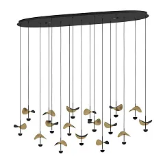 купить 390343 Люстра диммируемая DRACERA, 17X2,3W (LED), 3000K, 4760lm, L1550, B330, H2200, сталь, черный/сталь, черный, золотой в интернет-магазине в Санкт-Петербурге