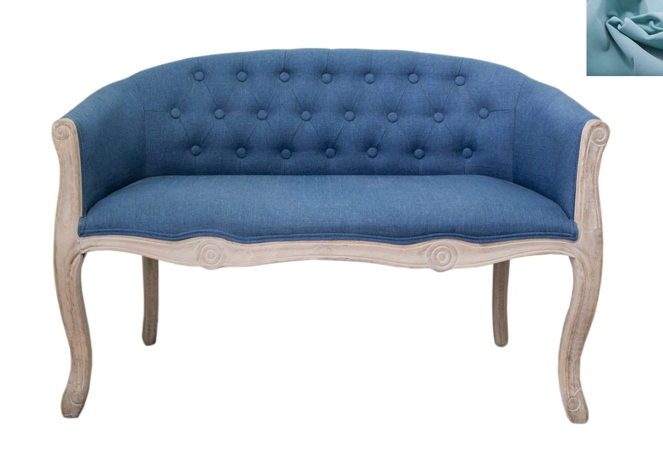 фото Диван французский стиль Kandy Double Blue голубой в интерьере в Санкт-Петербурге