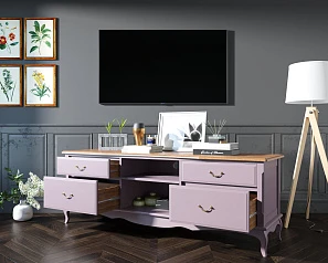 купить стильные Комод Leontina Lavanda под TV удлиненный арт ST9328/2L в интернет-магазине в Санкт-Петербурге