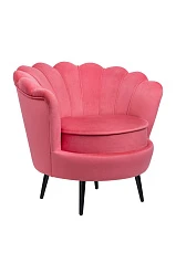 Низкое кресло ракушка Pearl Karmin на черных ножках в интернет-магазине в Санкт-Петербурге
