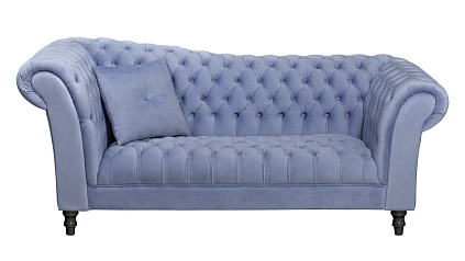 Двухместный диван Lina Blue-B синий на заказ в Санкт-Петербурге