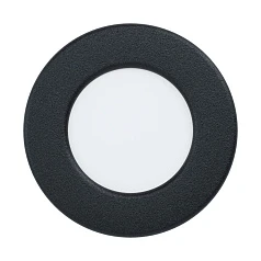 99211 Светодиодный встраиваемый светильник FUEVA 5, 2,7W (LED), ?86, ET26, IP44, 300lm, 3000K, сталь, чер на заказ в Санкт-Петербурге