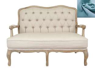 Прямой диван модерн Yareli цвет голубой в интерьере в Санкт-Петербурге