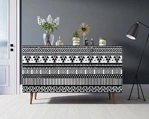 купить красивый Комод "Berber" с двумя дверками и ящиками принт 19 арт BB17/Print_19 в Санкт-Петербурге