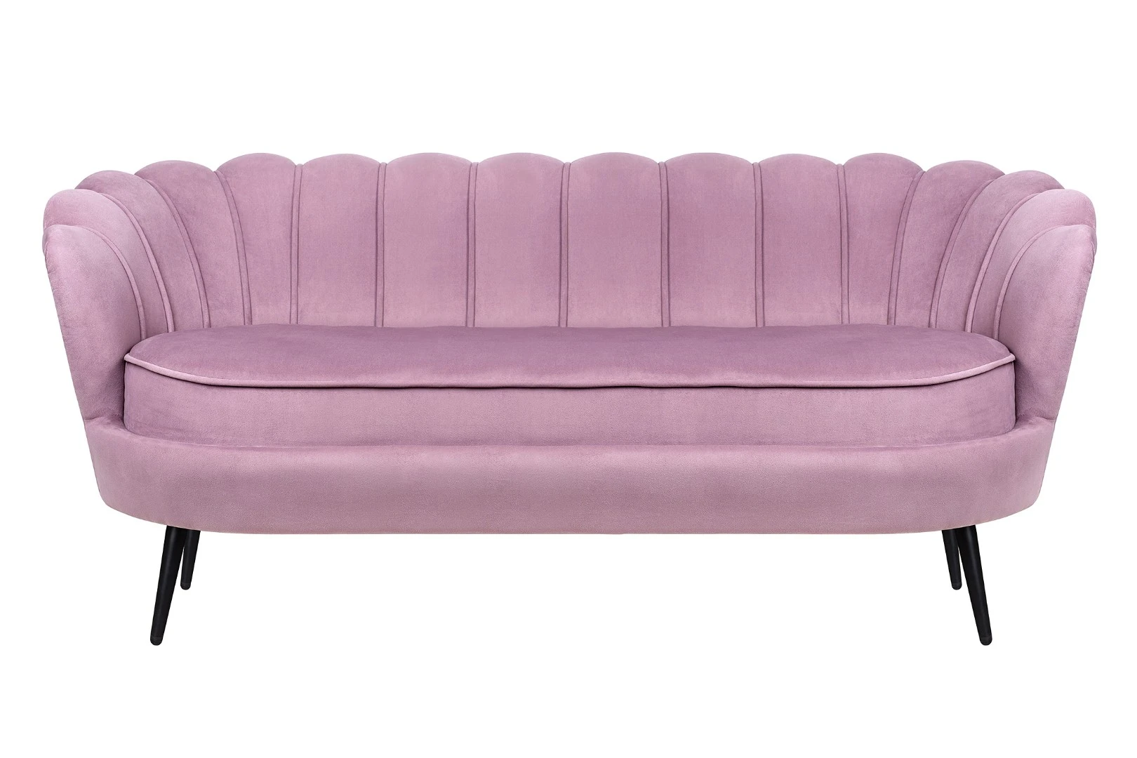 Диван ракушка Pearl Triple Pink на черных ножках на заказ в Санкт-Петербурге