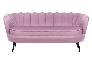 Диван ракушка Pearl Triple Pink на черных ножках в Санкт-Петербурге